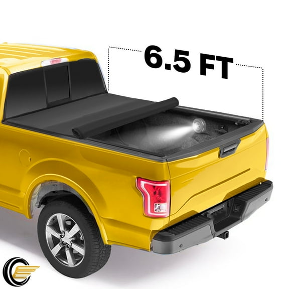 Tonneau Cover Fit For 1997-2004 Ford F150 F-150 6.5FT Truck Bed Soft Roll Up