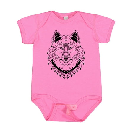 

Inktastic Tribal Wolf Head Gift Baby Boy or Baby Girl Bodysuit