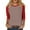 Red, variant on Conairie Women Cute Shirts Casual Stripe Loose Crew Neck 3/4 Sleeve T Shirt Classic Dressy Lightweight Blouses Pullover Outfits Beige L