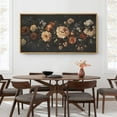 thumbnail image 4 of Large Framed Canvas Print Vintage Colorful Beautiful Flowers Wall Art Decorative Ready to Hang Painting for Living room Bedroom - 60"x30" Natural Frame, 4 of 7