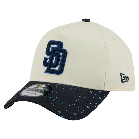 Men's New Era Cream San Diego Padres Speckle A-Frame 9FORTY Adjustable Hat