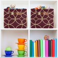 thumbnail image 6 of Yayeee Canvas Storage Basket with Handles for Shelves Fabric Bins Closet Organizer, Red Circles, 6 of 8