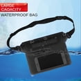 thumbnail image 2 of LEEYNEER 2-Pack Waterproof Bag with Adjustable Waistband and Touch Sensitive Screen  Keeping Your Phone and Valuables Dry  Perfect for Drifting  Swimming  Kayaking  Rowing  Fishing (Black, 2 of 6