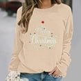 thumbnail image 5 of Merry Christmas Oversized Sweater for Women Pullover Sweatshirt Holiday 2025 Xmas Ugly Sweaters Top with No Hood, 5 of 6