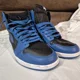 thumbnail image 2 of Jo r-dan 1 Dark Marina Blue 555088 404 Black Blue White Sz Men's 12, 2 of 6
