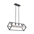 thumbnail image 2 of 4-Light Black Chandelier Ceiling Light Pendant with Adjustable Rods, Modern Rectangle Farmhouse Chandeliers, 2 of 6