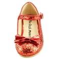 thumbnail image 2 of The Doll Maker Bow Top Glitter Strap Pump (Little Kid/Big Kid)-TD173034C-1, 2 of 6