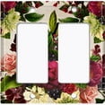 thumbnail image 6 of Metal Light Switch Plate Outlet Cover Rose Red White Wallpaper ROS021, 6 of 13