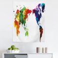 thumbnail image 1 of Colorful Tapestry, Rainbow Colored Wold Map Grunge Style Abstract Global Universal Peace Inspired Art, Fabric Wall Hanging Decor for Bedroom Living Room Dorm, 5 Sizes, Multicolor, by Ambesonne, 1 of 1