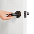 thumbnail image 5 of Hyper Tough Non-Locking Hall and Closet Lever in Matte Black with Round Rosette, 5 of 7