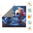 thumbnail image 2 of Dish Drying Mat, Cute Fish Flower Couple Highly Absorbent Drying Matt Kitchen Counter, Dish Mat Drying Pad Dishes Drainer Mats for Kitchen Counter or Sink, 16 x 18 inch, 2 of 6