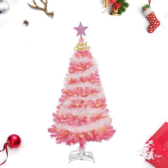 Árbol de Navidad Dream Loom, rosa, 4 pies con 300 puntas de rama