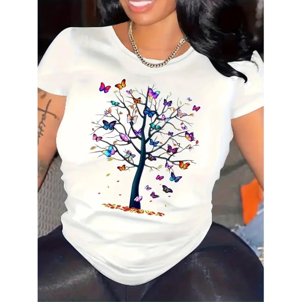 Camiseta de Mujer de Verano SuaveWomen'S Short-Sleeve T-ShirtFather's Day, Mother's Day, New Year, Spring Festival, Valentine's Day, Independence Day, birthdays, parties, gifts