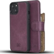Bouletta Wallet Case for iPhone 13 - Genuine Leather Folio Cases Magnetic Detachable RFID Blocking Magsafe Flip Stand