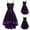 #7-Purple, variant on Pntutb Womens Plus Size,Womne Vintage High Grade Cami Bandage Lace Up High Low Dress Party Dress