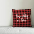thumbnail image 2 of Creative Products Naughty Or Nice? in Buffalo Check Plaid 18x18 Spun Poly Pillow, 2 of 2