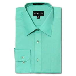 G Style USA Men s Regular Fit Long Sleeve Solid Color Dress Shirts Walmart