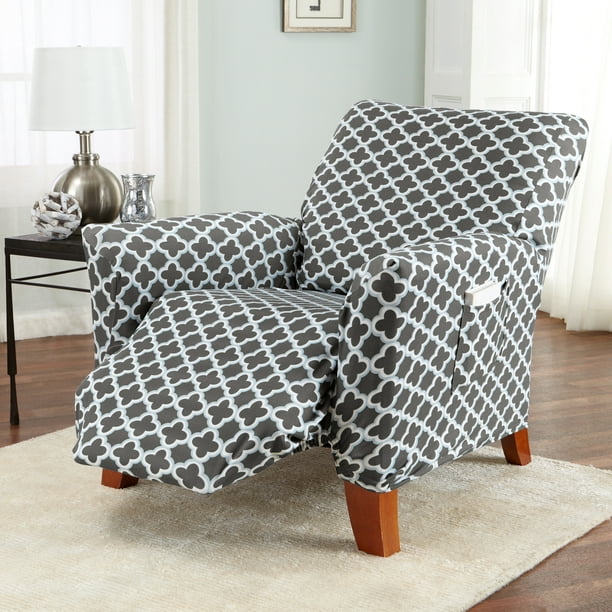 Great Bay Home Stretch Printed Washable Recliner Slipcover (Recliner