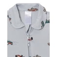 thumbnail image 2 of Modern Moments by Gerber Neutral Two-Way Zop Viscose Peter Pan Collar Sleep ´N Play Footed Pajamas, Sizes Newborn - 6/9 Months, 2 of 7