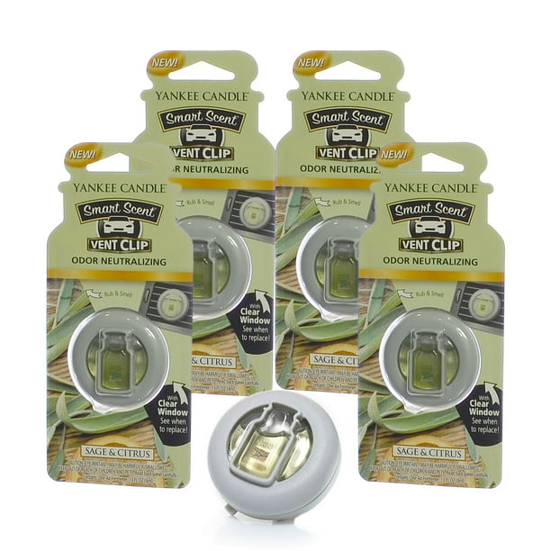 Yankee Candle Smart Scent Vent Clip Car & Home AC Air Freshener, Sage