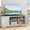 Gray White, variant on Uforic Farmhouse TV Stand for up 65" TVs, Entertainment Center Console Table for Living Room, Gray