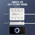 thumbnail image 3 of US Standard 14-in-1 Power Strip with 8 AC Outlets, 4 USB Ports & 2 PD Fast Charging Type-C Ports – 2M Black Multi-Function Charging Station for Home Office, Versatile Desktop Power Hub for Multiple, 3 of 6