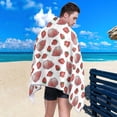 thumbnail image 4 of Coolnut Beach Towels Cupcakes Strawberry Camping Towels Sand Free Beach Towel, 30"x60" Large Beach Towels Quick Dry Bath Travel Towels Pool Yoga Beach Mat for Men Women, 4 of 6
