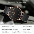 thumbnail image 7 of A ALPS Mens Watches Fashion Quartz Men's Watches Ultra Thin Minimalist Wristwatches with Stainless Steel Strap Gift for Man Father's Day Gifts, 7 of 7