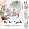 thumbnail image 4 of Easter Bunny Statue Resin Decoration, Cute Rabbit Figurine for Home Yard and Garden Decor, Decorative Easter Rabbit Sculpture for Lawn Patio Porch Display and Seasonal Spring Holiday Accent, 4 of 6
