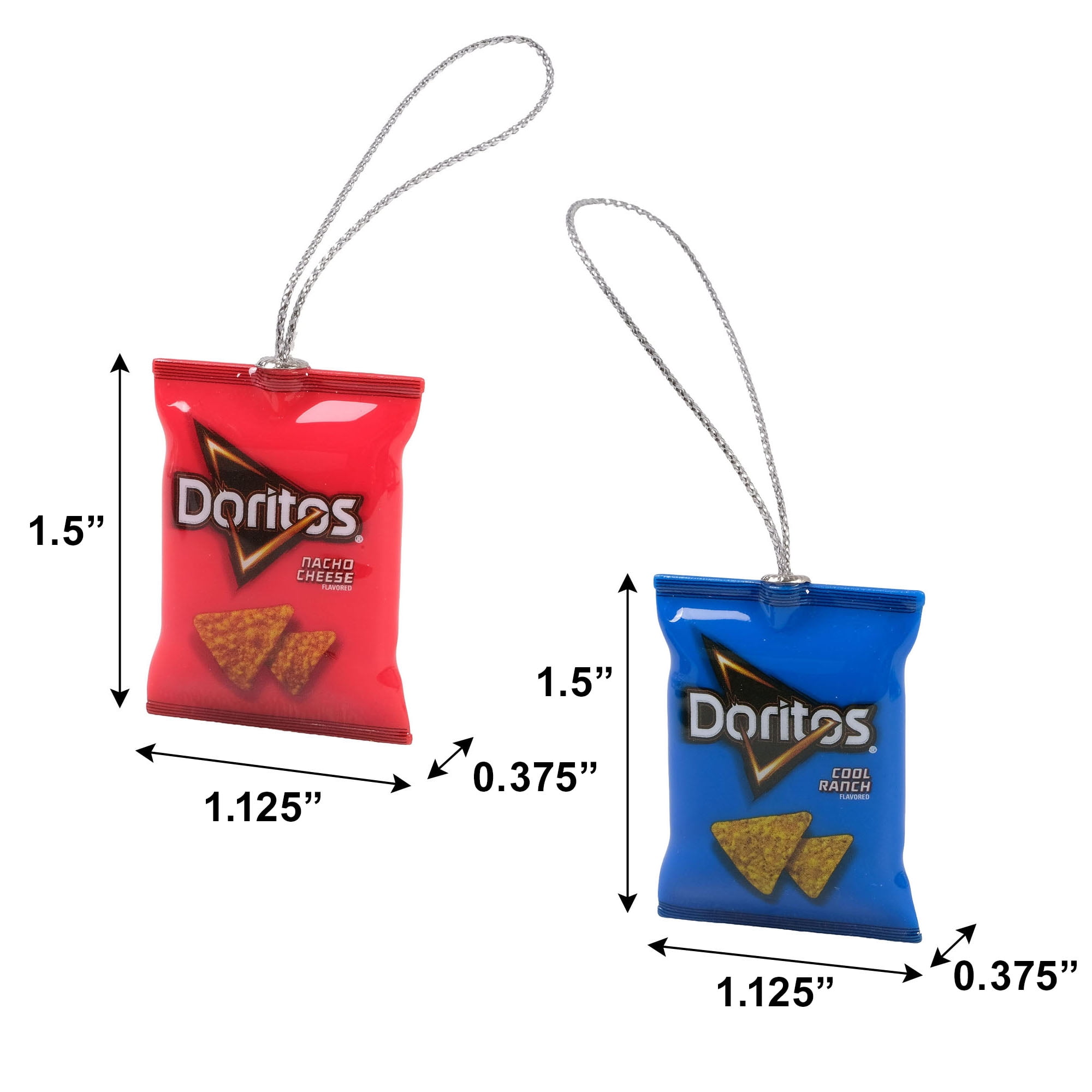 Doritos Nacho Cheese & Cool Ranch Mini Bag Ornament 2‑Pack