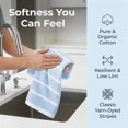 thumbnail image 3 of REGALWOVEN Striped Cotton Bathroom Hand Towels, 13" x 29" Absorbent Soft Decorative Hand Towel Set for Kitchen, Spa, Gym Blue 2-Piece, 3 of 7