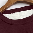 thumbnail image 3 of Red Womens Shirts Dressy Casual, Long Sleeve Womens Flowy Tops, Polyester Casual Blouses for Women, Women Casaul Thick Fleece Sweatshirt Winter Velvet Warm O-neck Underwear Top, 3 of 7