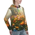 thumbnail image 6 of Honeii Butterflies In Flower Field Pattern Womens Oversized Hoodies Long Sleeve Sweatshirts Pullover Fall Outfits with Pocket-X-Large, 6 of 7