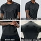 thumbnail image 3 of Camiseta de manga corta Dry Fit para hombre, cuello redondo, ligera, para entrenamiento, atlética, informal, 3 of 6