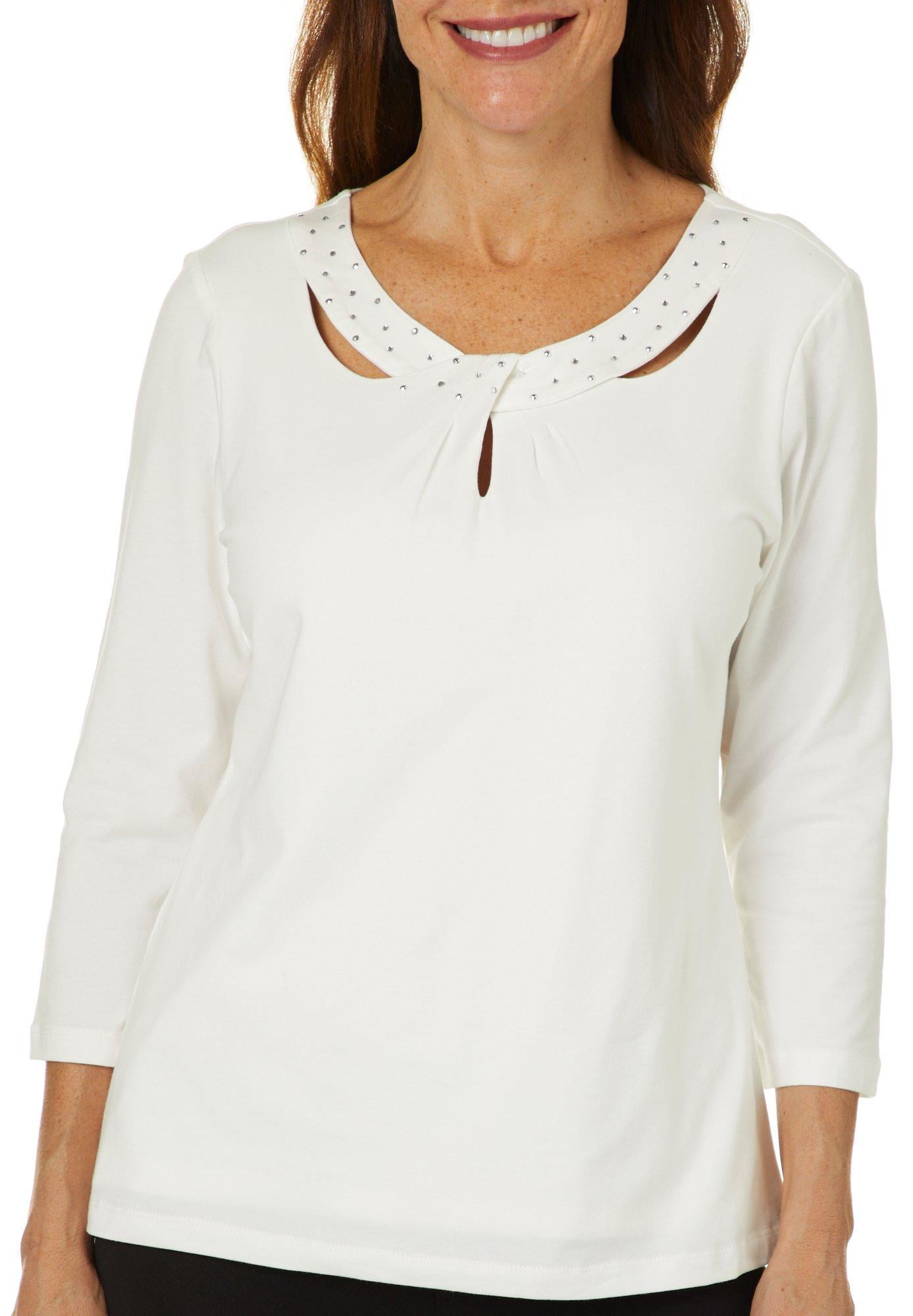 Hearts of Palm Hearts of Palm Petite Rue De La Ruby Solid Twist Neck