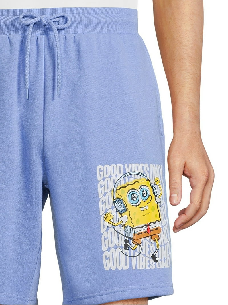 SpongeBob SquarePants Men's Graphic 9” Jogger Shorts, Sizes S-3XL
