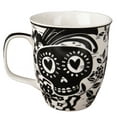 thumbnail image 2 of Boho Black And White Mug, Sugar Skull, 2 of 2