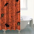 thumbnail image 4 of Halloween Spider Web Silhouette Pattern Shower Curtain 72"x84" ,Bathroom Decorative Shower Curtains Set with 12 Hooks,Modern Waterproof Washable Shower Curtain, 4 of 6