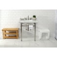 thumbnail image 2 of Kingston Brass LMS30M86ST Dreyden 30" Carrara Marble Console Sink with Stainless Steel Legs (8-Inch, 3-Hole), Carrara Marble White/Polished Nickel, 2 of 6