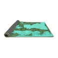 thumbnail image 2 of Ahgly Company Indoor Rectangle Abstract Turquoise Blue Modern Area Rugs, 2' x 3', 2 of 4