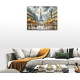 thumbnail image 3 of Large Wall Art Paris Eiffel Tower Abatract Pictures Wall Decor Master Over Above Bed Canvas Prints Horizontal Framed Artwork Paintings Home Office Decorations For Living Room Bedroom 16"x12", 3 of 6