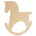 thumbnail image 2 of Rocking Horse Wood Cutouts 12-inch, Pack of 5 Unfinished Wood Crafts Blank, Wooden Shapes for Crafts & Party Decor, by Woodpeckers, 2 of 5