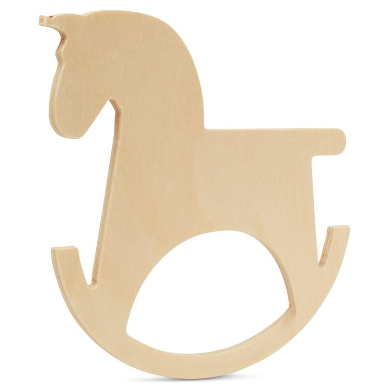 Craft Embellishments: Wooden Rocking Horse - 10pk Craft Embellishments: Wooden Rocking Horse - 10pk