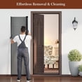 thumbnail image 5 of Yotache Upgraded Retractable Screen Door for 36"x80" to 36.5"x80.5" Doors, Heavy-Duty Black Aluminum Frame with Black High-Density Mesh - Easy Install, 5 of 8
