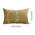 thumbnail image 3 of Cififendec Spring Style Floral Embroidered Pillowcase Modern Minimalists Cottons Decorative Throw Pillow Cover for Couch Sofa Living Room, 3 of 5