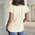 thumbnail image 5 of Fesfesfes Womens Summer Tops Fashion Womens Summer V-Neck Solid Short Sleeve Sexy Top Blouse Going Out Top L(US:8), 5 of 9