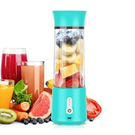 

Portable Electric Blender Mini Handheld Fruit Mixer with 6 Blades Personal USB Rechargeable Juices Cup 500ML-B