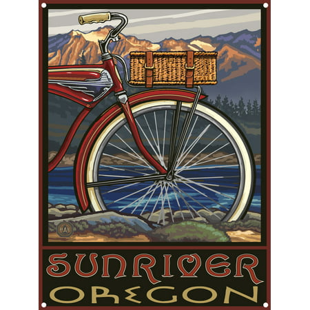 Sunriver Oregon Fat Tire Bike Metal Art Print by Paul A. Lanquist (9