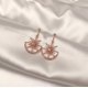 thumbnail image 1 of Granjero Gordo Pendientes colgantes de estilo retro con diseño único y nuevo para mujer, joyería étnica bohemia vintage (oro rosa), 1 of 2