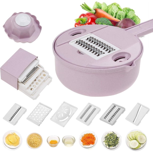 Slicer Cuts Fruits & Vegetables Stainless Steel Blades Multifunction Vegetable Cutter & Grater